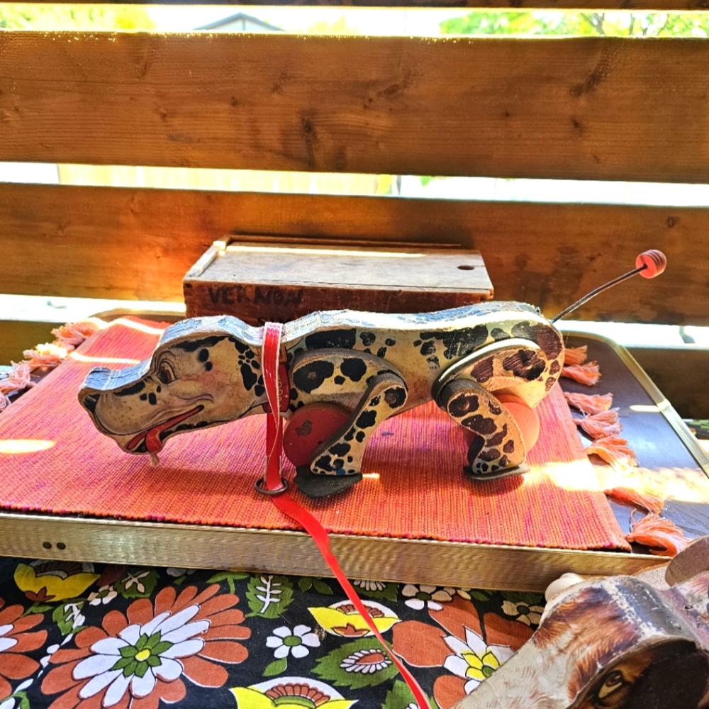 Vintage Fisher Price Dalmatian Pull Toy